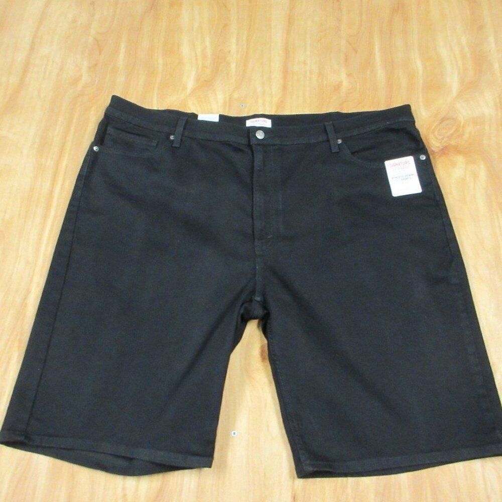 SIGNATURE By‎ LEVI STRAUSS Athletic Fit Denim Jean SHORTS Sz 28 Black Jorts NWT